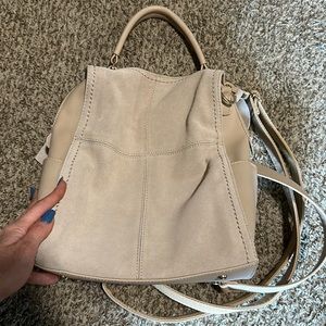 Suede cream fall purse